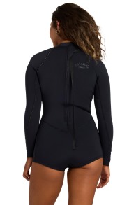 Billabong-Spring Fever 2mm LS Backzip Shorty Dames Wetsuit