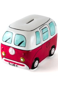 Devoted-Surf Van Piggy Bank
