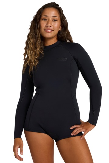 Billabong-Spring Fever 2mm LS Backzip Shorty Dames Wetsuit