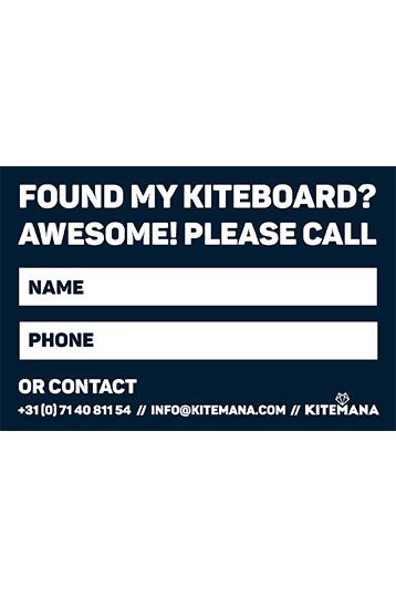 Kitemana Lost Found Kiteboard Sticker