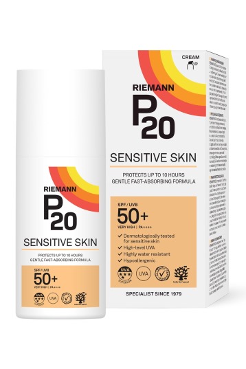 Riemann P20 Zonnebrand Sensitive SPF50+ Cream 200ml