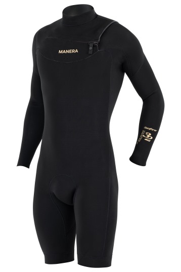 Seafarer Longarm Shorty 3/2 Frontzip 2025 Wetsuit LS: Zwart