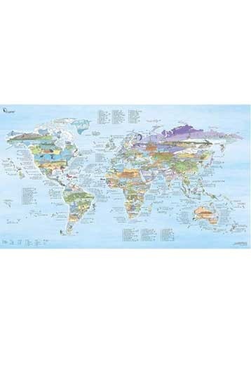 Awesome Maps Surftrip Kaart Rewritable Wereldkaart