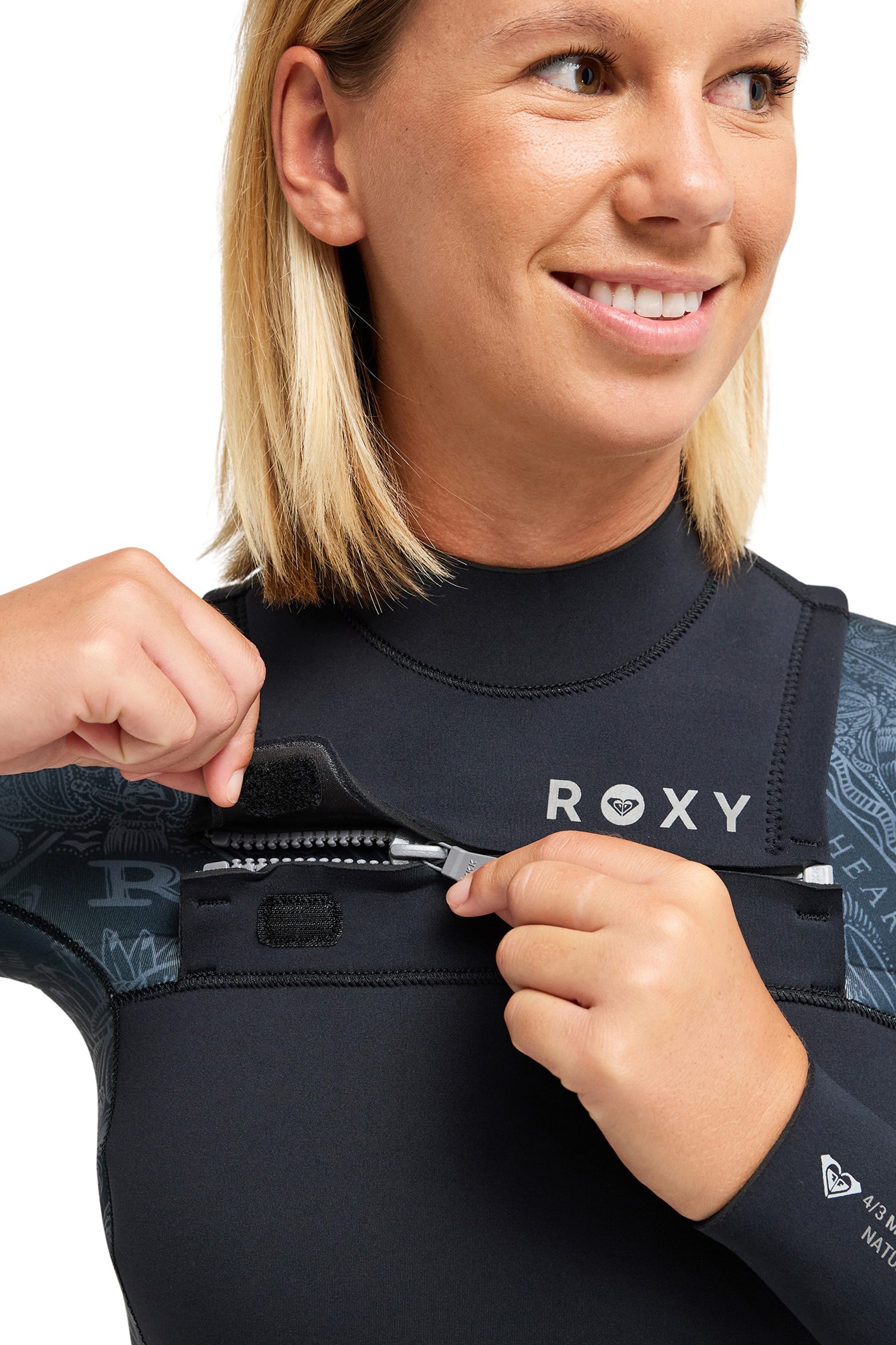 Roxy-Swell Natural 4/3 Frontzip Dames Wetsuit